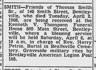 Thomas Smith obit